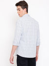Cantabil Cotton Checkered Grey Full Sleeve Casual Shirt for Men with Pocket (7067724021899)