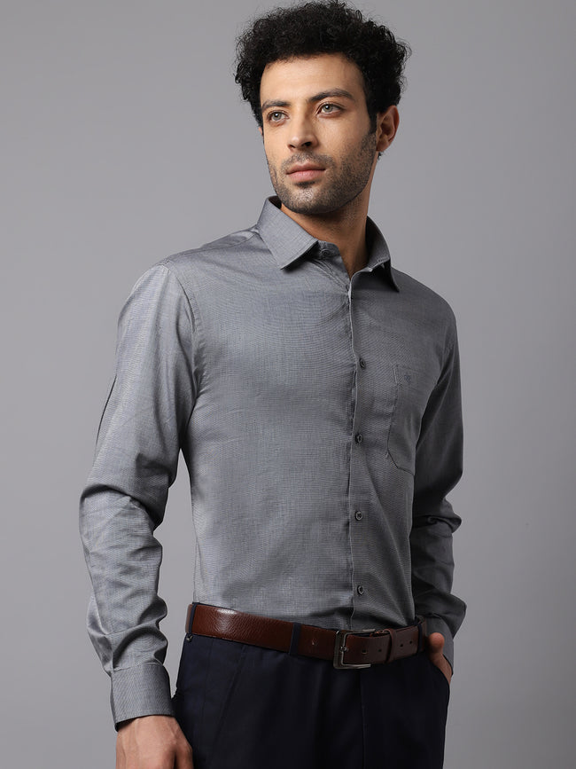 Cantabil Mens Dark Grey Shirt