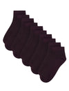 Cantabil Men Set of 5 Burgundy Ankle Length Socks (6838780199051)