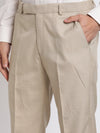 Cantabil Men's Fawn Formal Trousers (6768556769419)