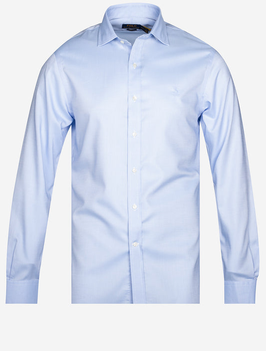 LOUIS COPELAND Long Sleeve Polo Shirt Navy