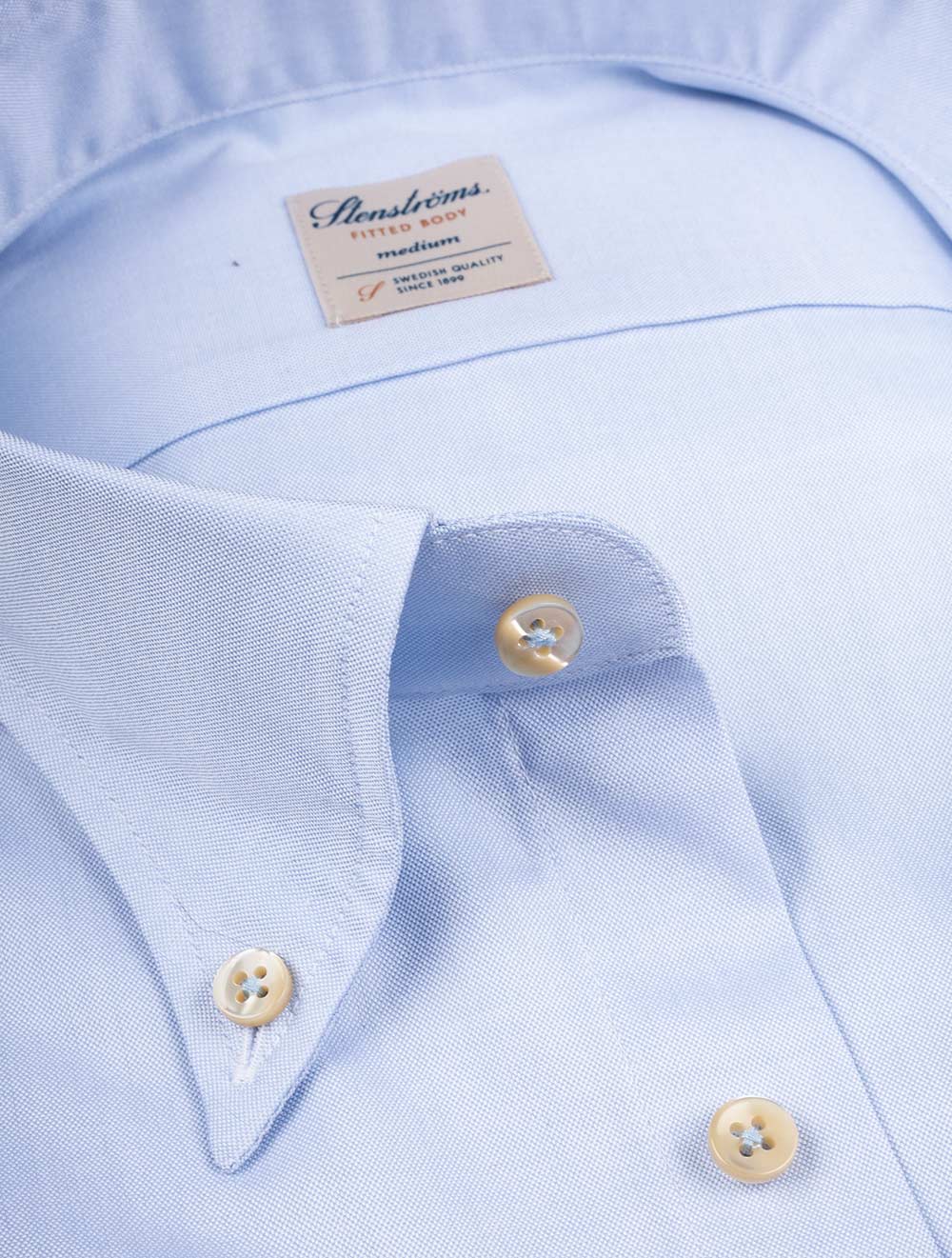 STENSTROM Plain Button Down Shirt Blue