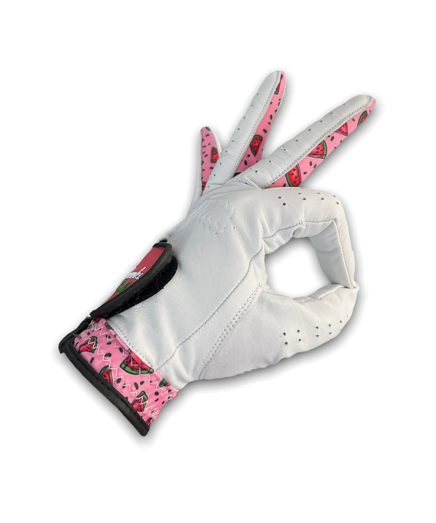 golf glove two in the pink