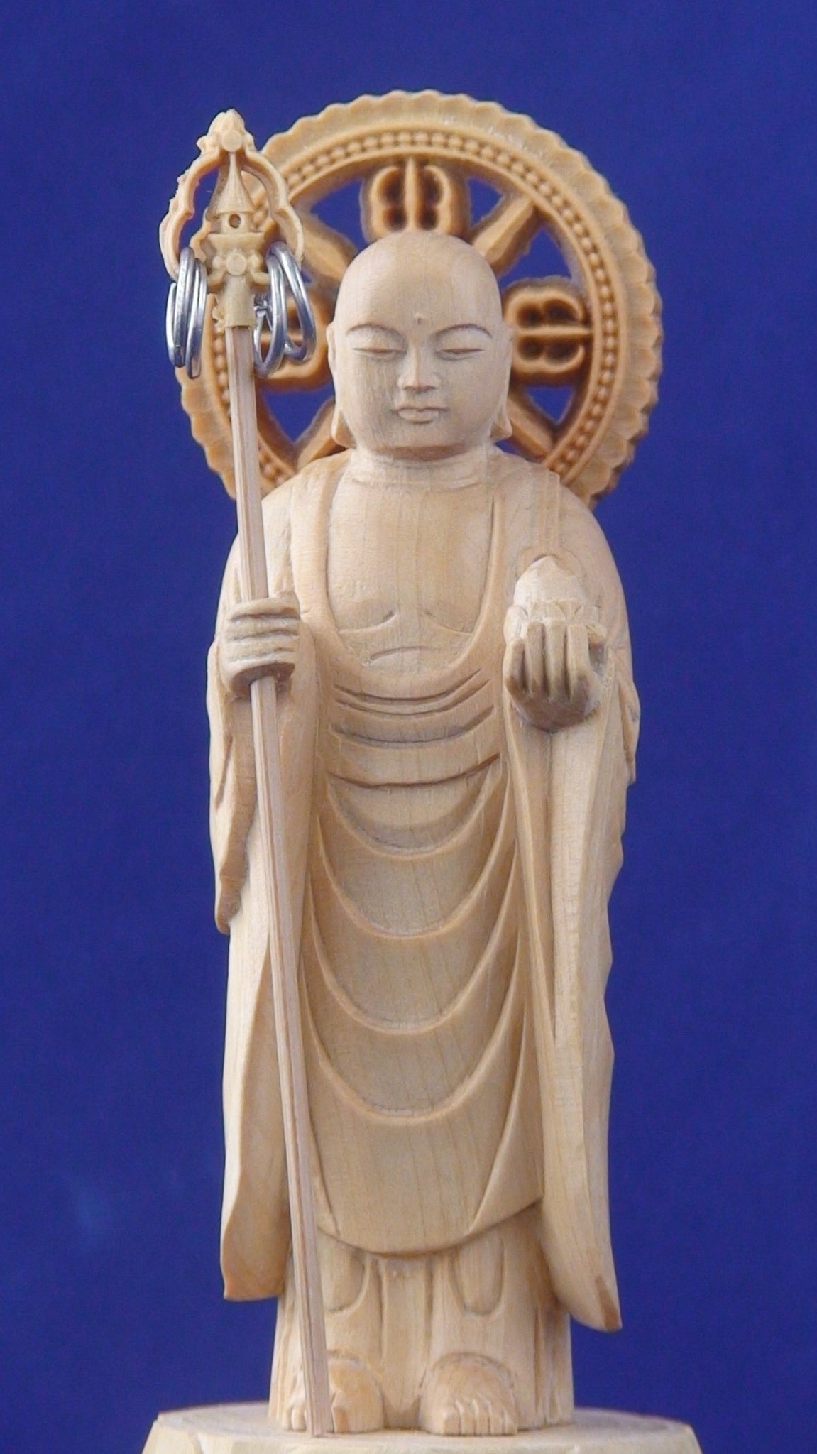00400地蔵菩薩立像【極小】#2 厨子入り 木彫 仏像