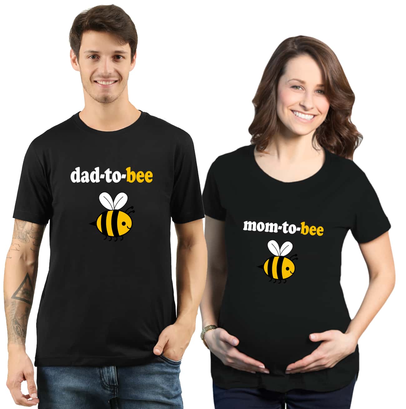Dad to bee Mom to bee Maternity Couple T-Shirts for Photoshoot ...
