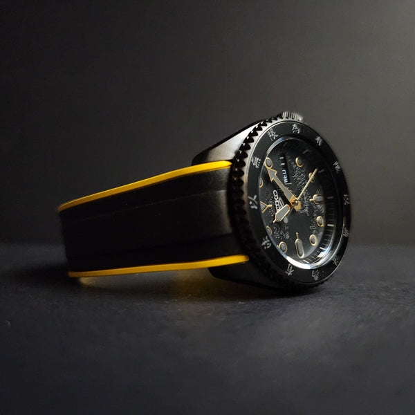 StrapXPro Premium series curved rubber strap for Seiko 5 Sports Bruce Lee Limited Edition SRPK39