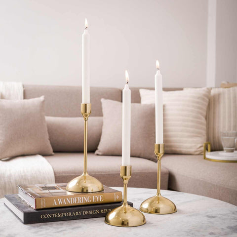 Metal pillar candle stand set/3