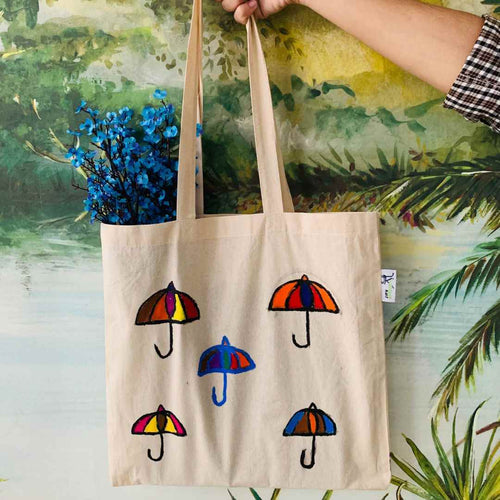 Go Green - Hand-painted Tote bag – ARTSTORY