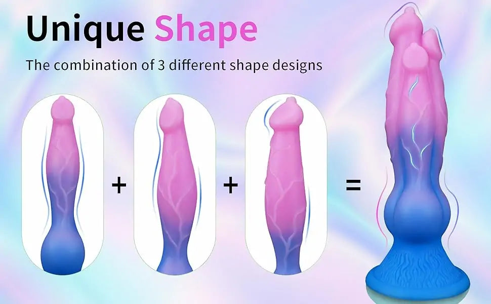 10.8 Inch Triple Heads Tentacle Dildo Fist Anal Toy with Suction Cup