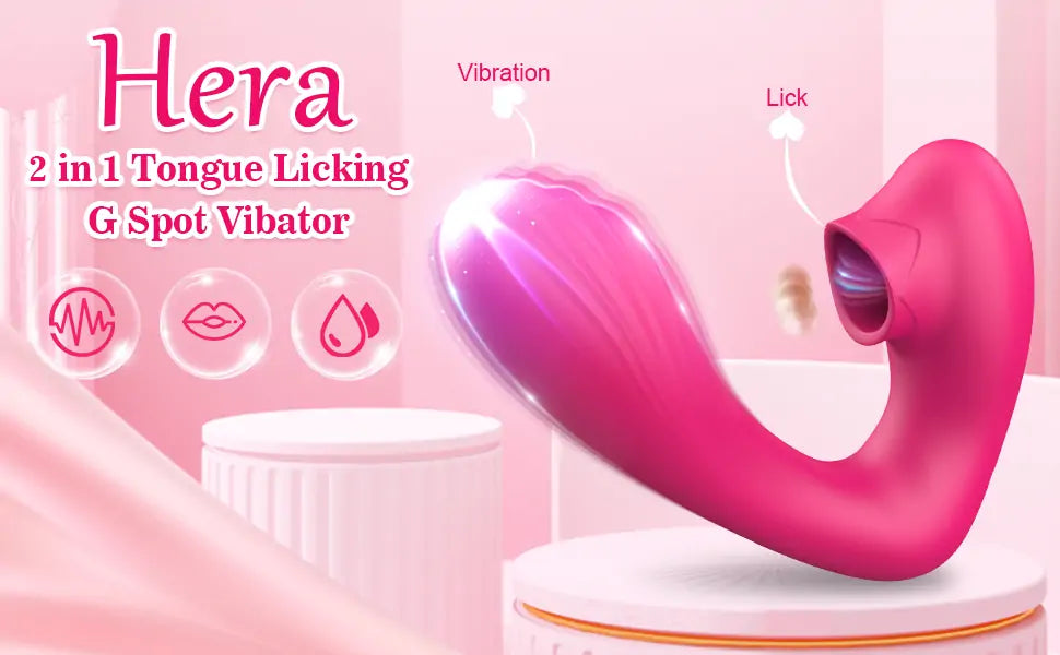 Hera - Clitoral Licking Curved Vibrator