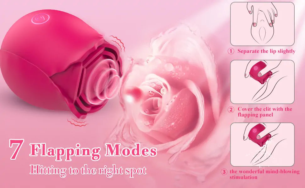 Lia - Upgraded Rose Toy Tapping Nipple Clitoris Stimulator