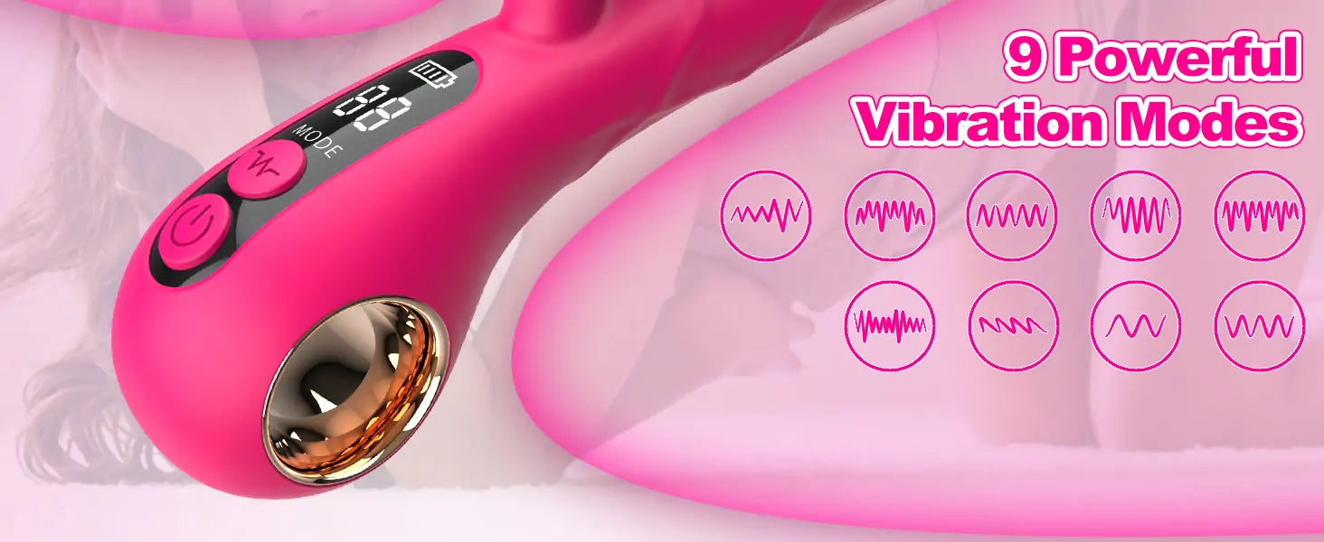 G-spot Rabbit Vibrator with LCD Display & 9 Powerful Vibrations