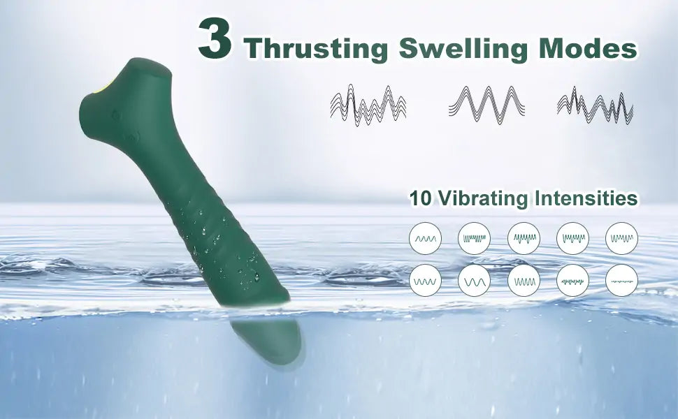 Penis Sex Toys with 3 Thrusting & 10 Vibrating Stimulation