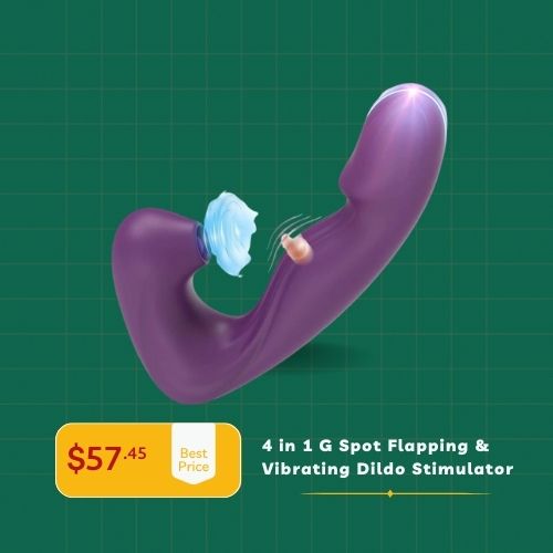 4 in 1 G Spot Flapping & Vibrating Dildo Stimulator