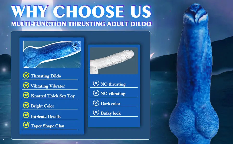 8.8 Inch Thrusting Vibrating Fantasy Knot Dildo