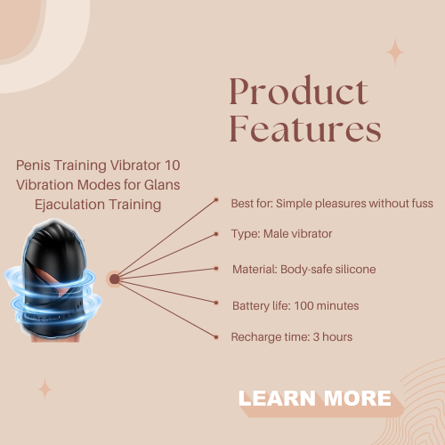 Penis Training Vibrator 10 Vibration Modes for Glans Ejaculation Training