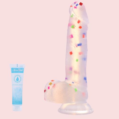 7.87'' Realistic Suction Cup Confetti Dildo