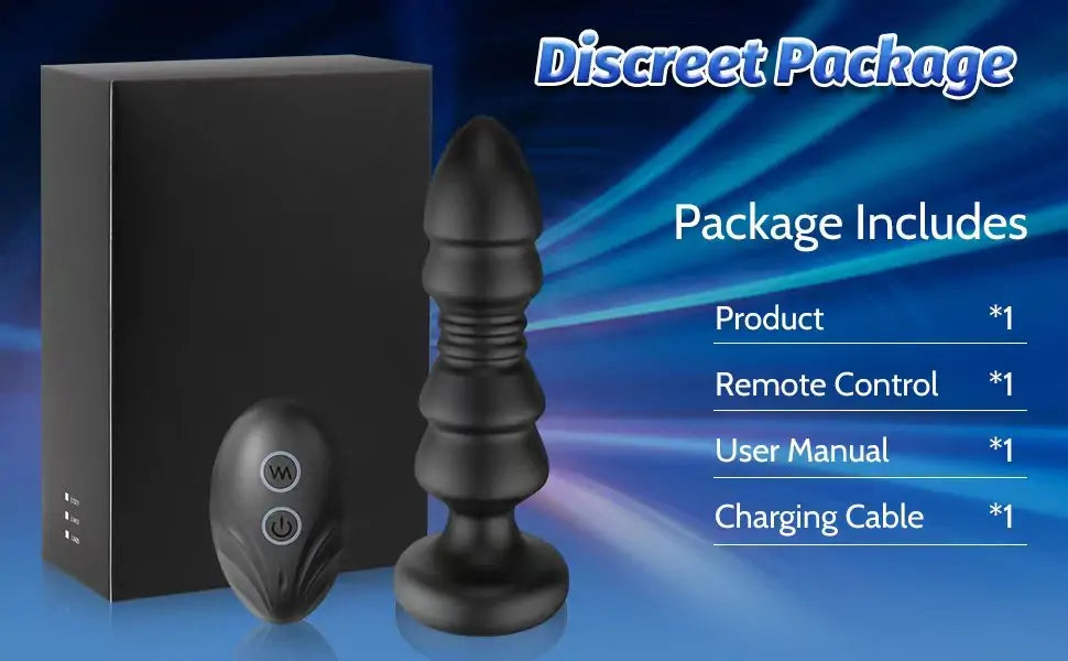 Anal Plug Vibrator With 5 Vibrating & Thrusting Modes Prostate Massager