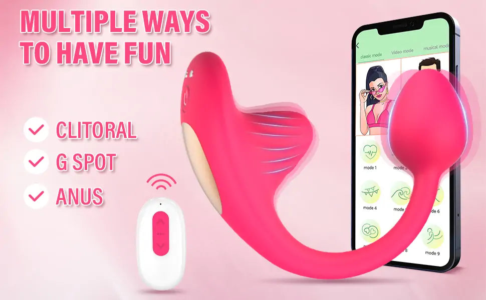 App ＆ Remote Control Wearable G Spot Clitoral Vibrator for Couples