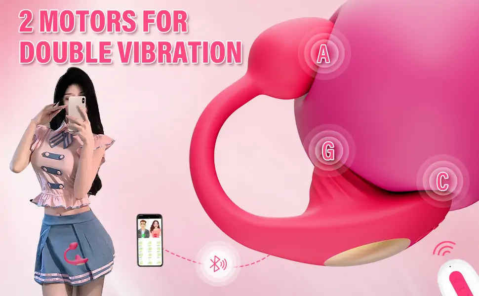 App ＆ Remote Control Wearable G Spot Clitoral Vibrator for Couples