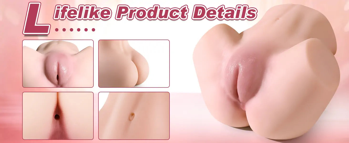 Mia - 4LB 3D Textured Lifelike Pink Skin Vulva Interactive Young Torso Doll