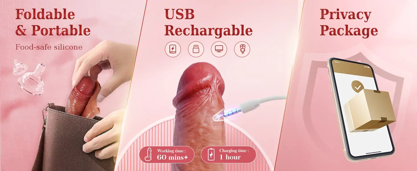 Realistic Vibrating Penis Sleeve with Remote Control & App