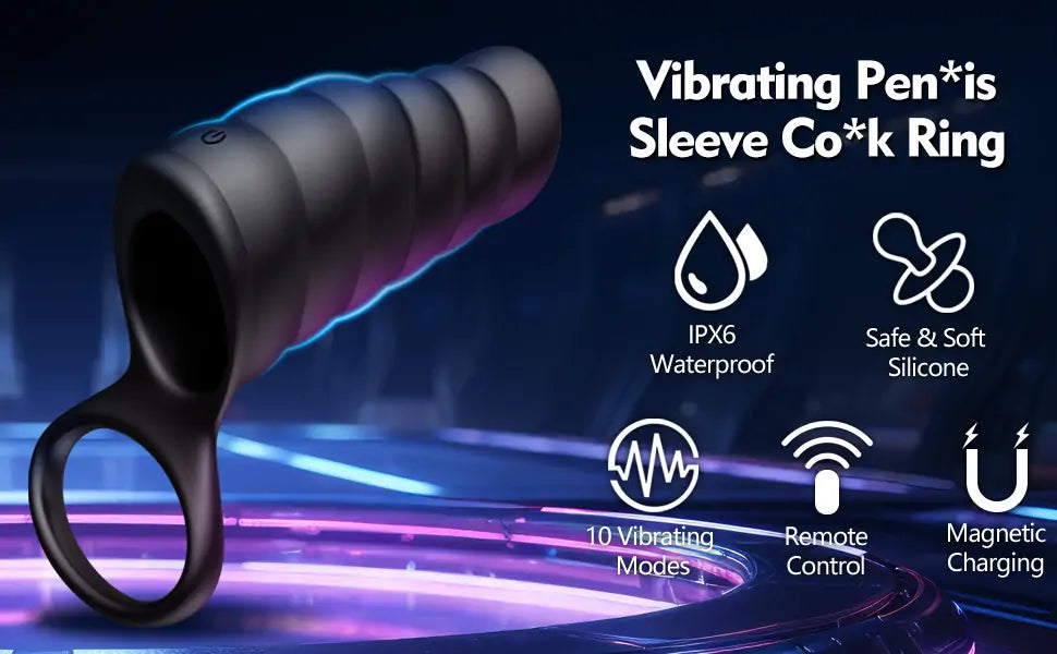 Vibrating Penis Sleeve Enhancing Hardness & Long Lasting Cock Ring