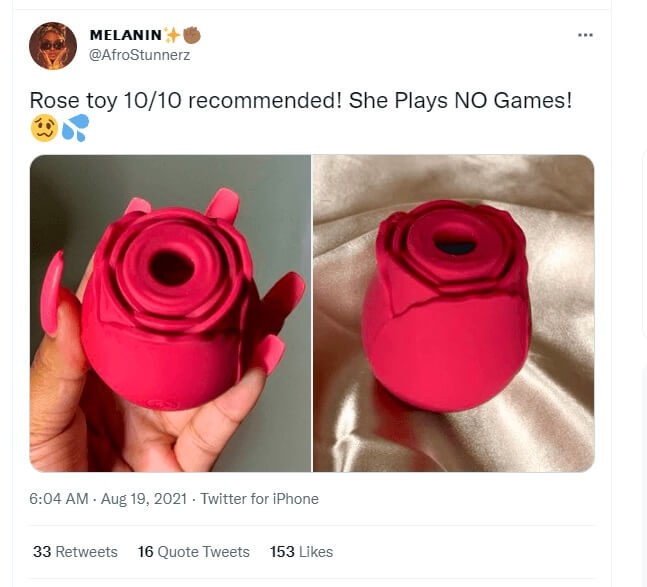 rose toy on social media