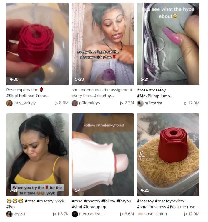 adorime rose toy on tiktok