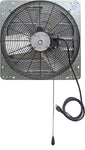 ILG8SF18V-T - iLiving 18 inch Shutter Exhaust Attic Garage Grow Fan, Ventilation fan with 3 Speed Thermostat 6 Foot Long 3 Plugs Cord