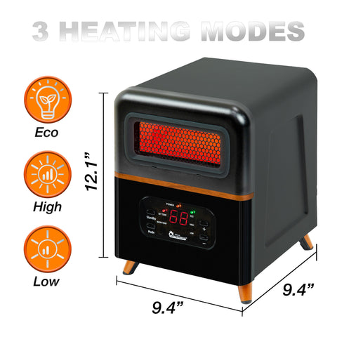 Dr Infrared Heater DR-978 Dual Heating Hybrid Space Heater, 1500W with ...