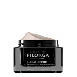 FILORGA GLOBAL-REPAIR BALM open black jar showing pink balm 