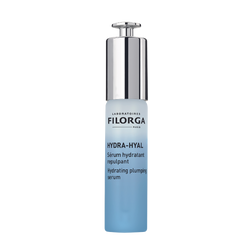 FILORGA HYDRA-HYAL SERUM blue & white glass bottle closed