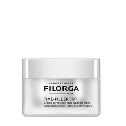 FILORGA TIME-FILLER 5XP CREAM white jar with silver lid closed