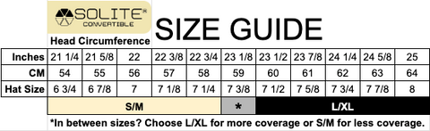 Convertible Hat Size Guide