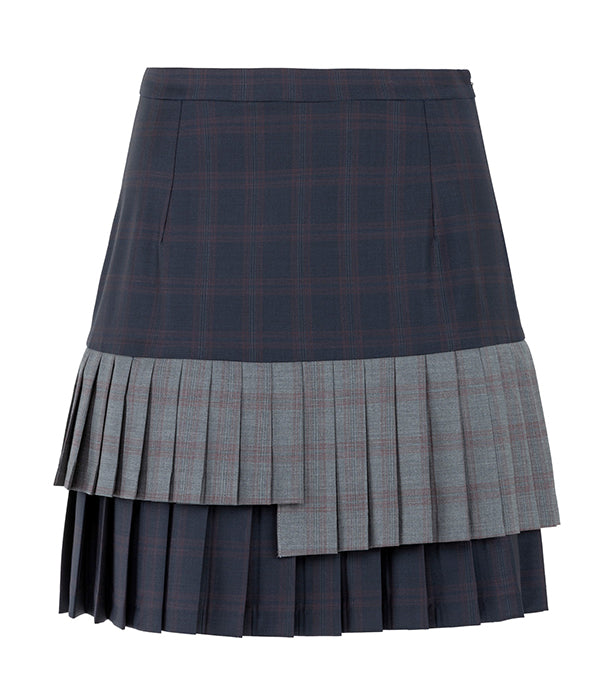 
                  
                    Pleated Check Skirt
                  
                