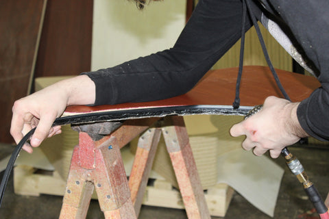 Hammering in T-Mold into table top