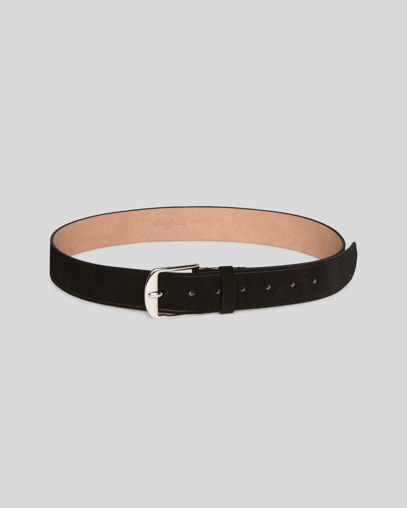 Classic Suede Belt in Black | 7 For All Mankind