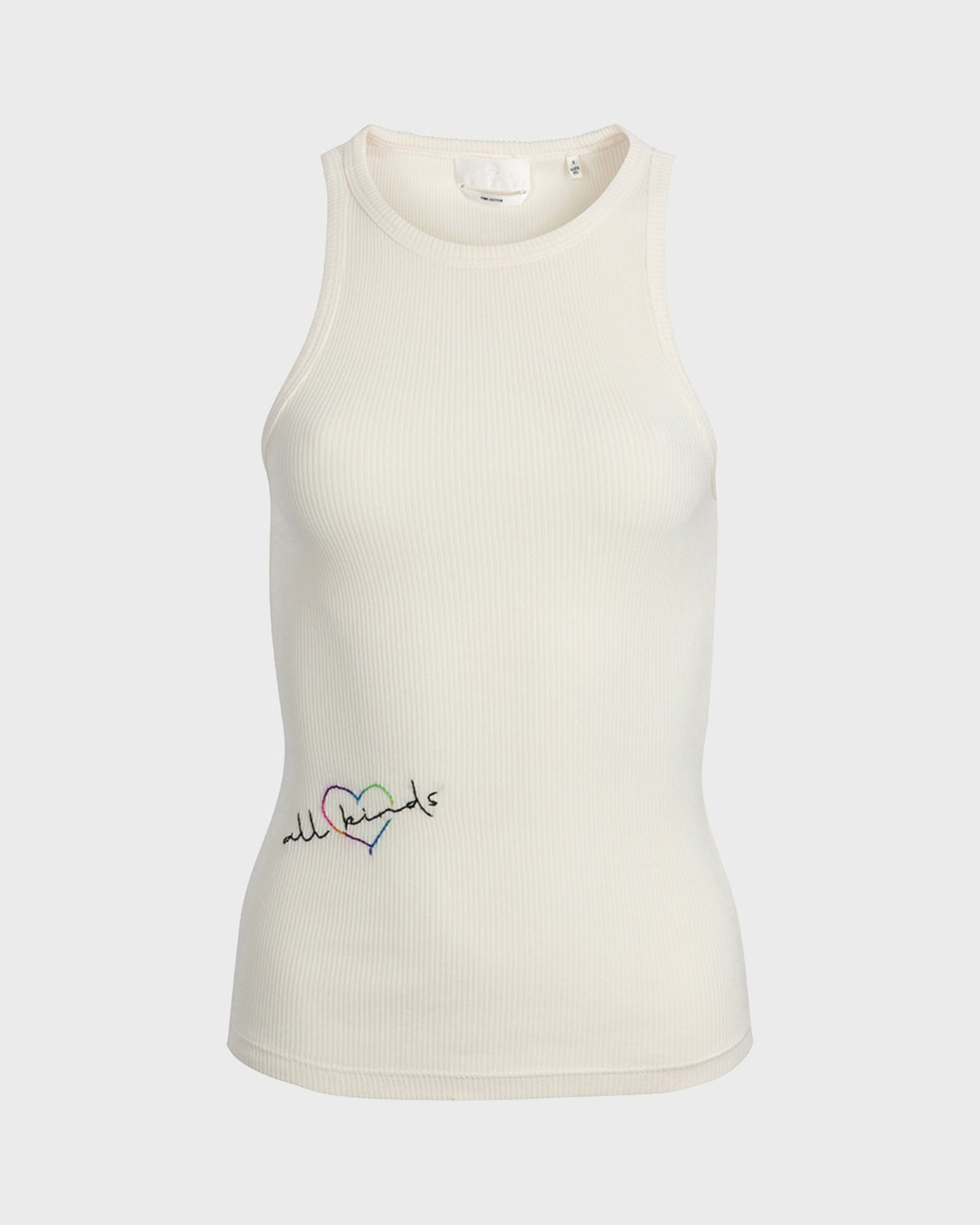 all kinds racerback tank in ivory