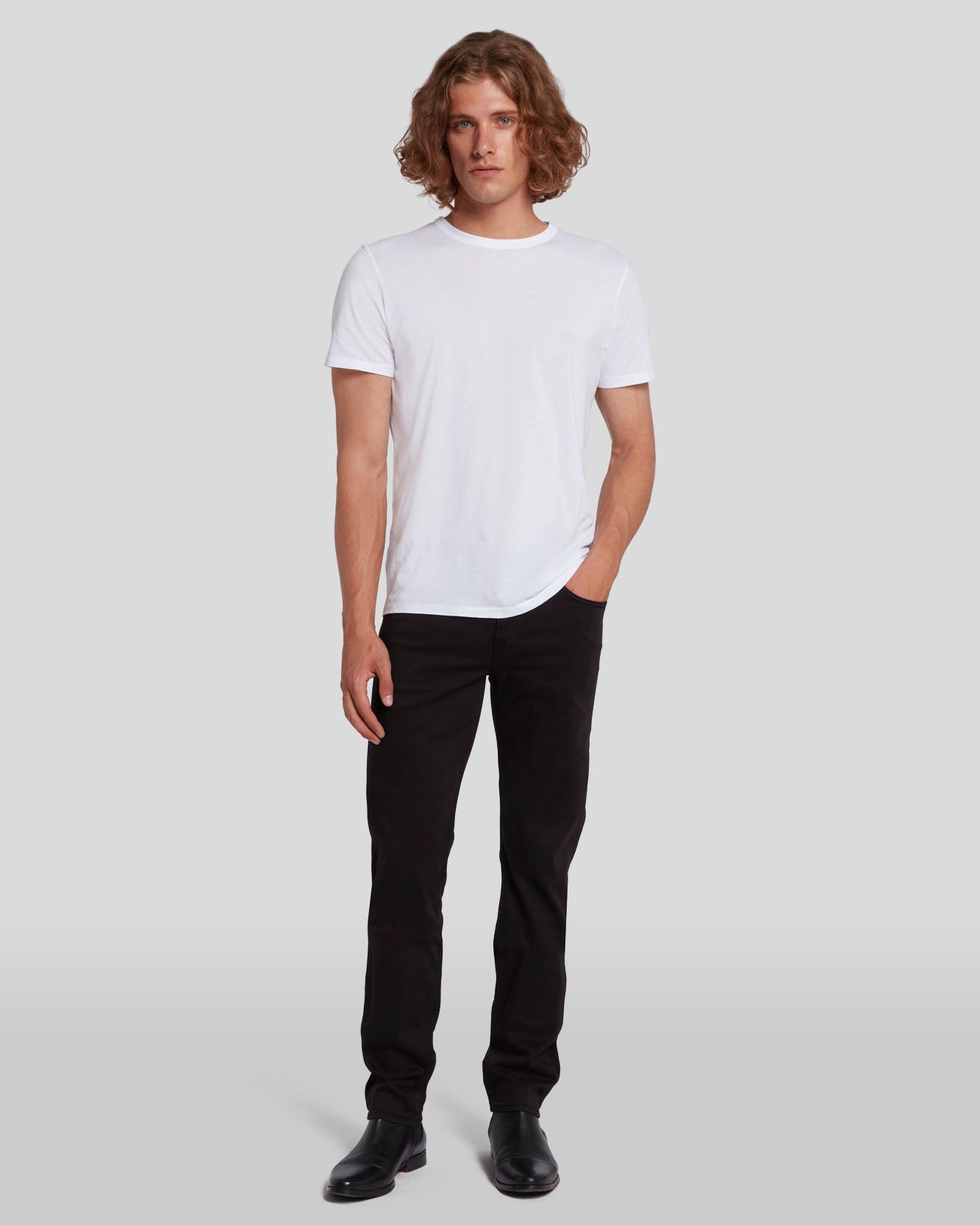 Luxe Performance Plus Slimmy in Black | 7 For All Mankind