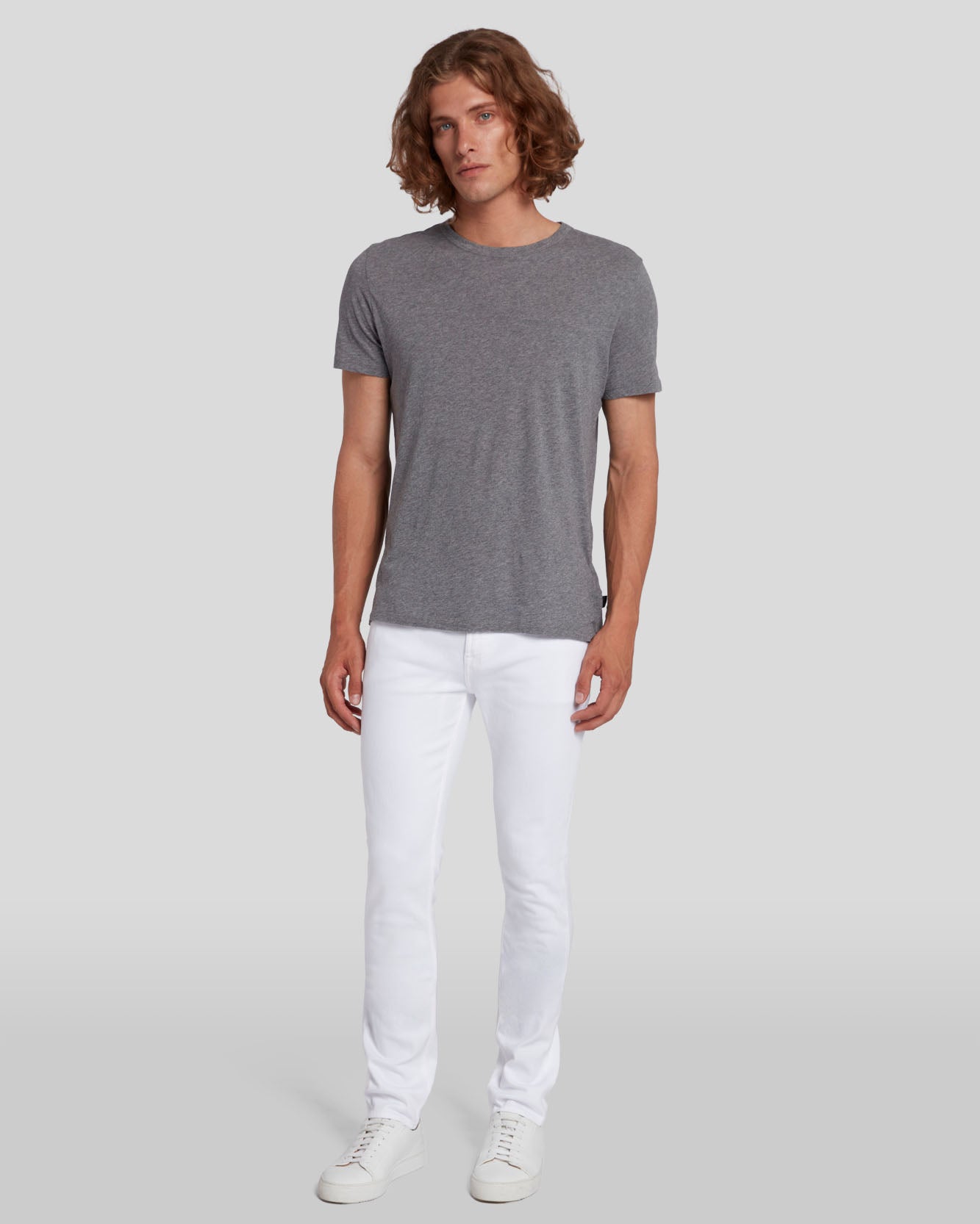 Luxe Performance Paxtyn Clean Pocket In White | 7 For All Mankind