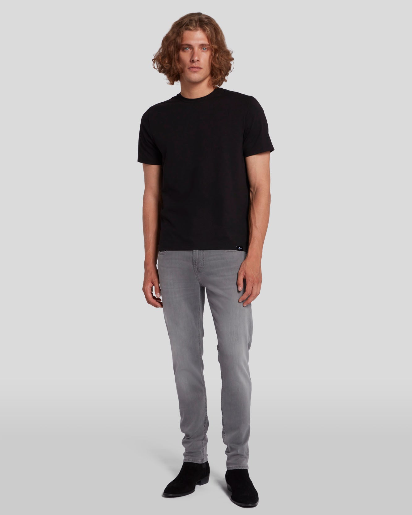 Luxe Performance Plus Slimmy Tapered In Grey | 7 For All Mankind