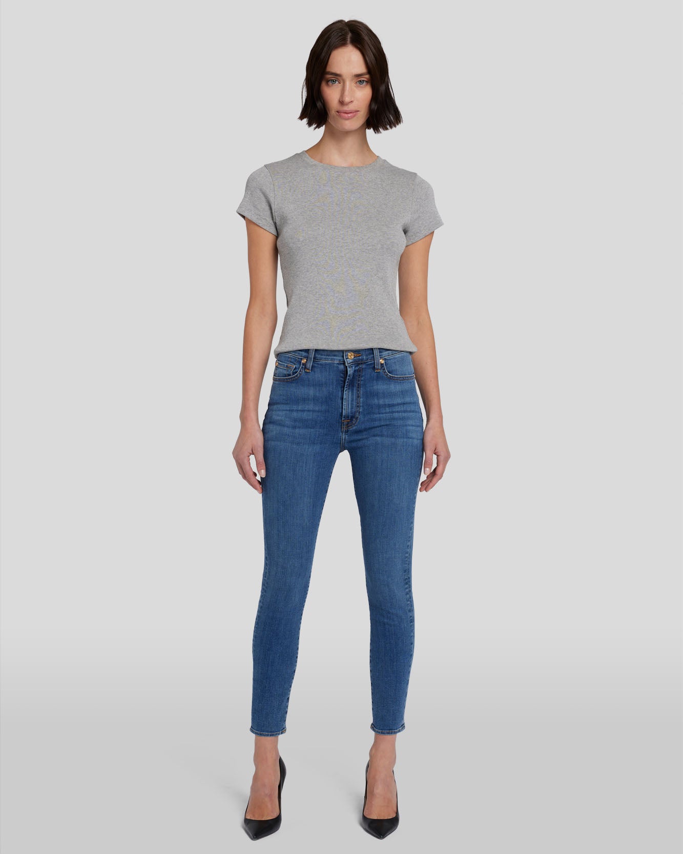 High Waist Ankle Skinny in Meisa | 7 For All Mankind