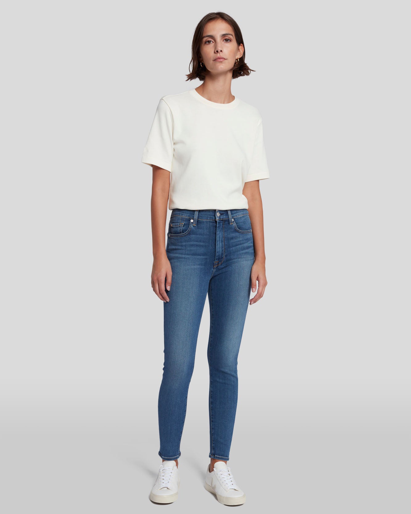 Slim Illusion High Waist Ankle Skinny in Love Story | 7 For All Mankind