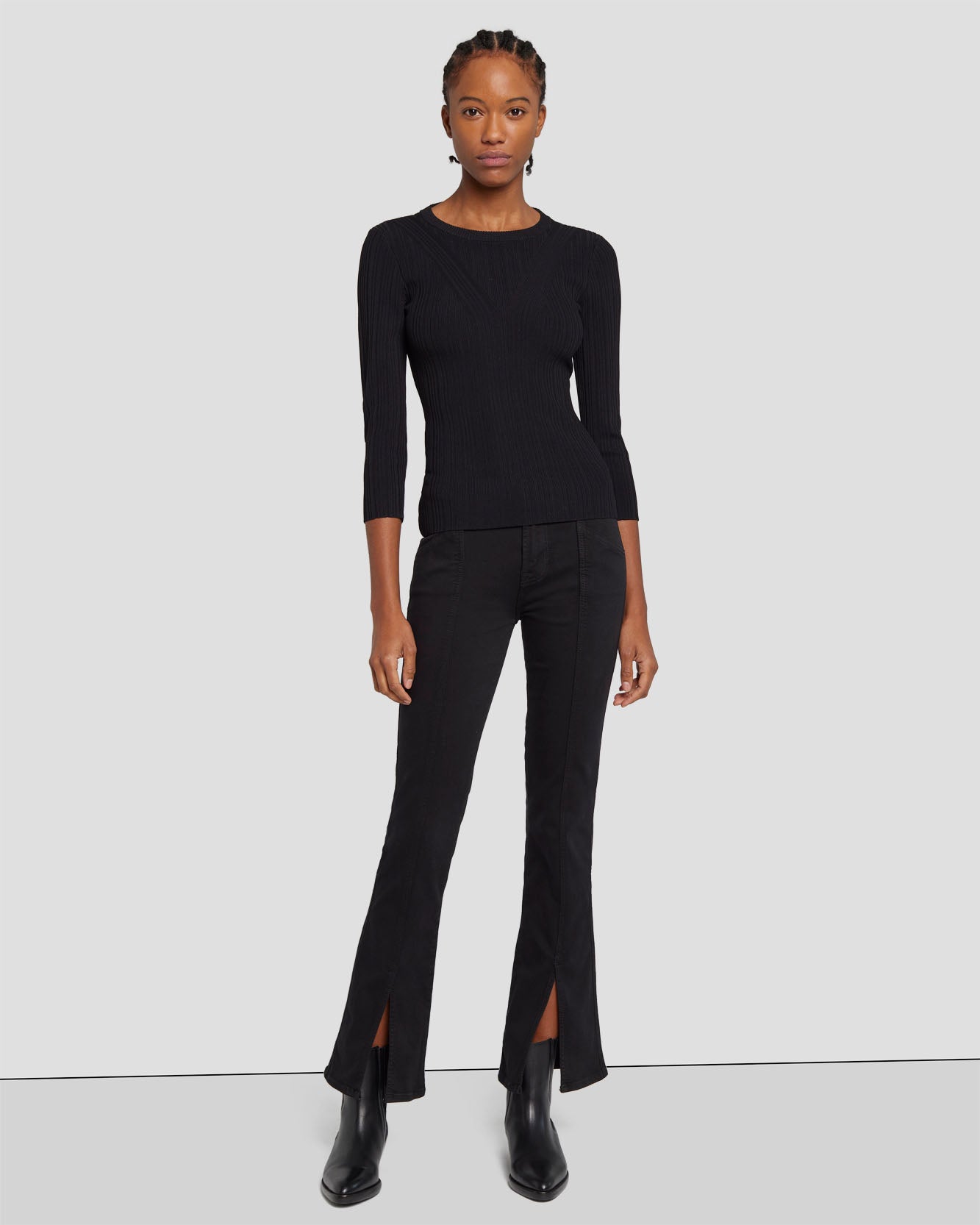 slim illusion kimmie straight in black