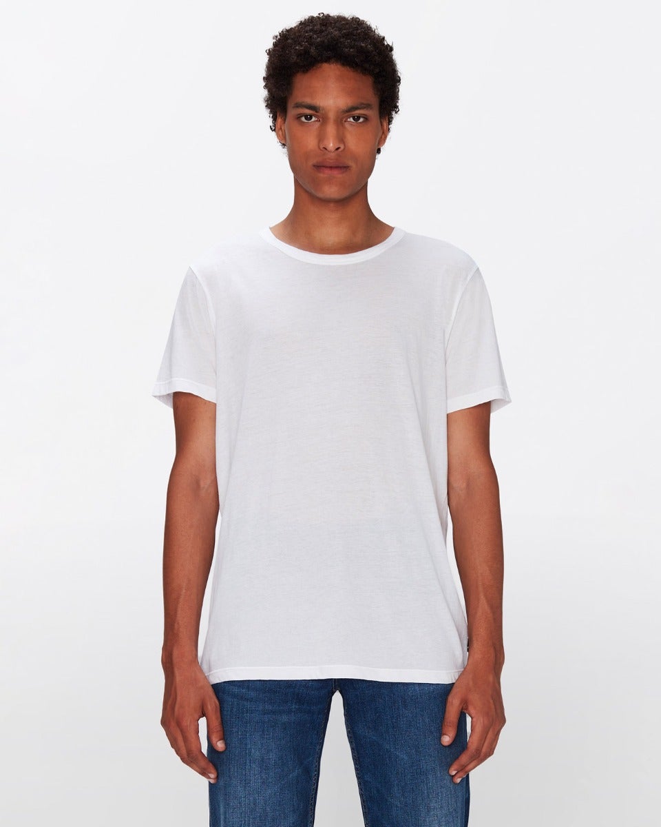 featherweight cotton tee in white