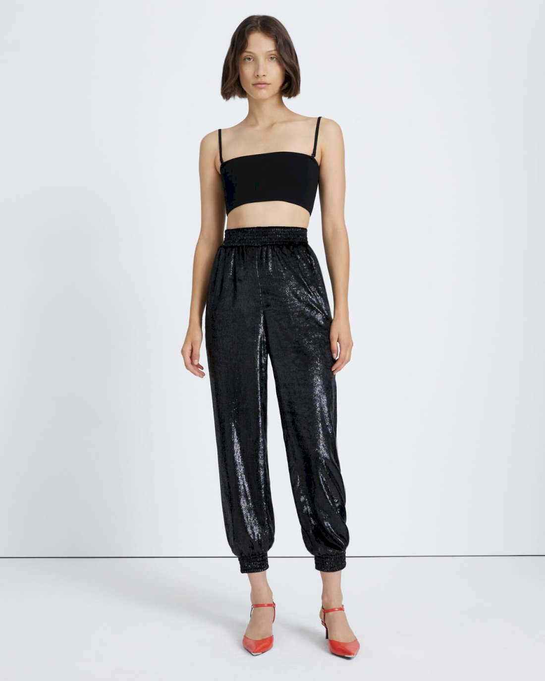 Luxe Jogger in Black Shine | 7 For All Mankind