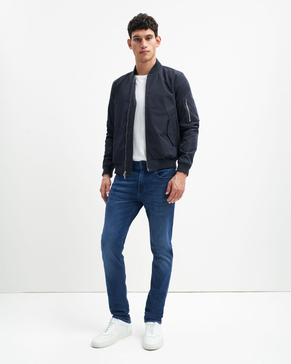 Luxe Performance Plus Slimmy Tapered In Mid-Blue | 7 For All Mankind