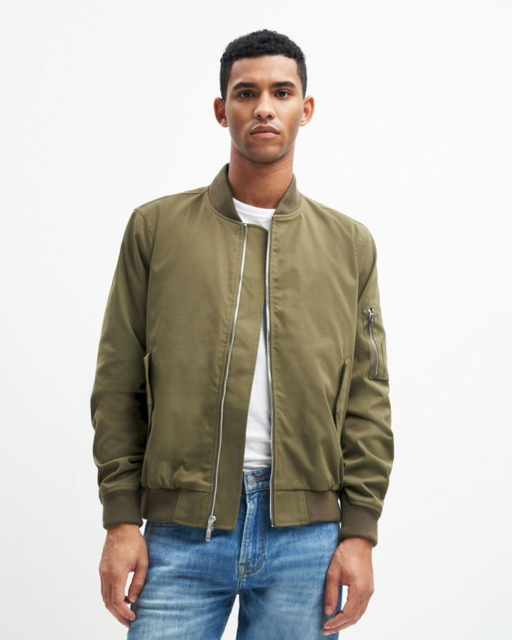 Tech Bomber Jacket In Green | 7 For All Mankind