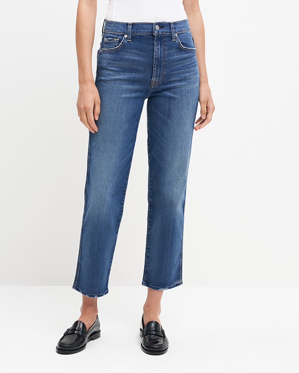 Straight-fit cropped jeans - Woman